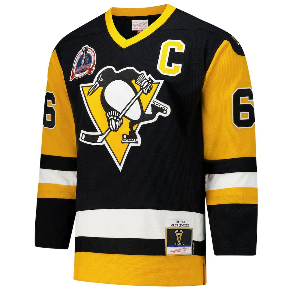 Mario Lemieux Pittsburgh Penguins 1991-92 Power Play Jersey Black
