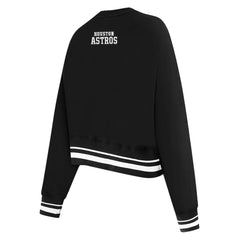 Houston Astros Pro Standard Women's Pearl Cropped Pullover Sweatshirt
 Black
