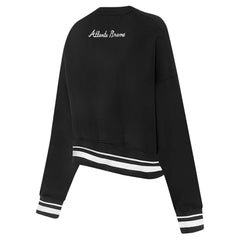 Atlanta Braves Pro Standard Women's Pearl Cropped Pullover Sweatshirt
 Black