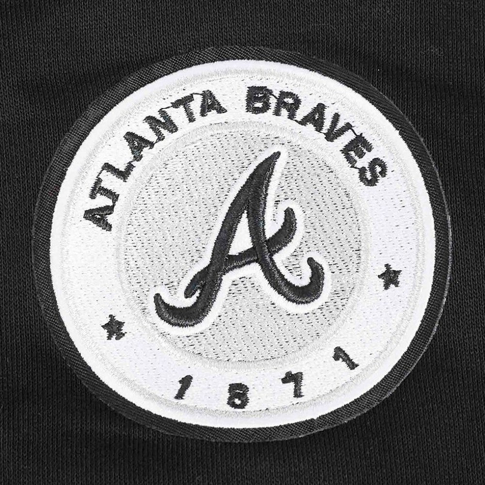 Atlanta Braves Pro Standard Women's Pearl Cropped Pullover Sweatshirt
 Black
