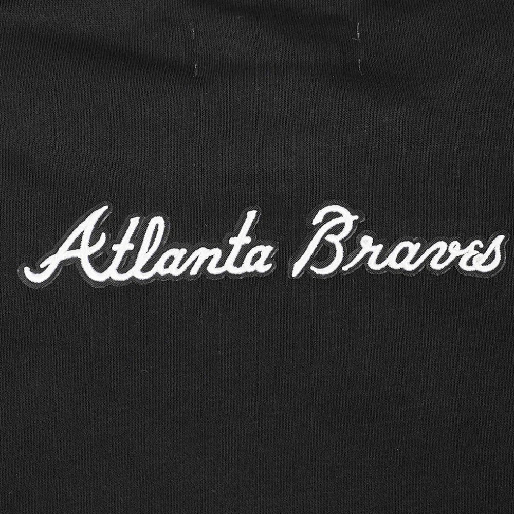 Atlanta Braves Pro Standard Women's Pearl Cropped Pullover Sweatshirt
 Black