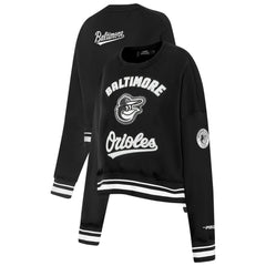 Baltimore Orioles Pro Standard Women's Pearl Cropped Pullover Sweatshirt
 Black