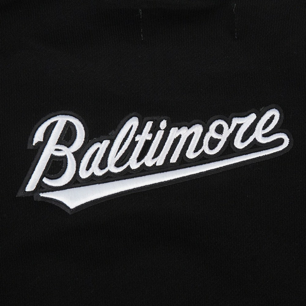 Baltimore Orioles Pro Standard Women's Pearl Cropped Pullover Sweatshirt
 Black