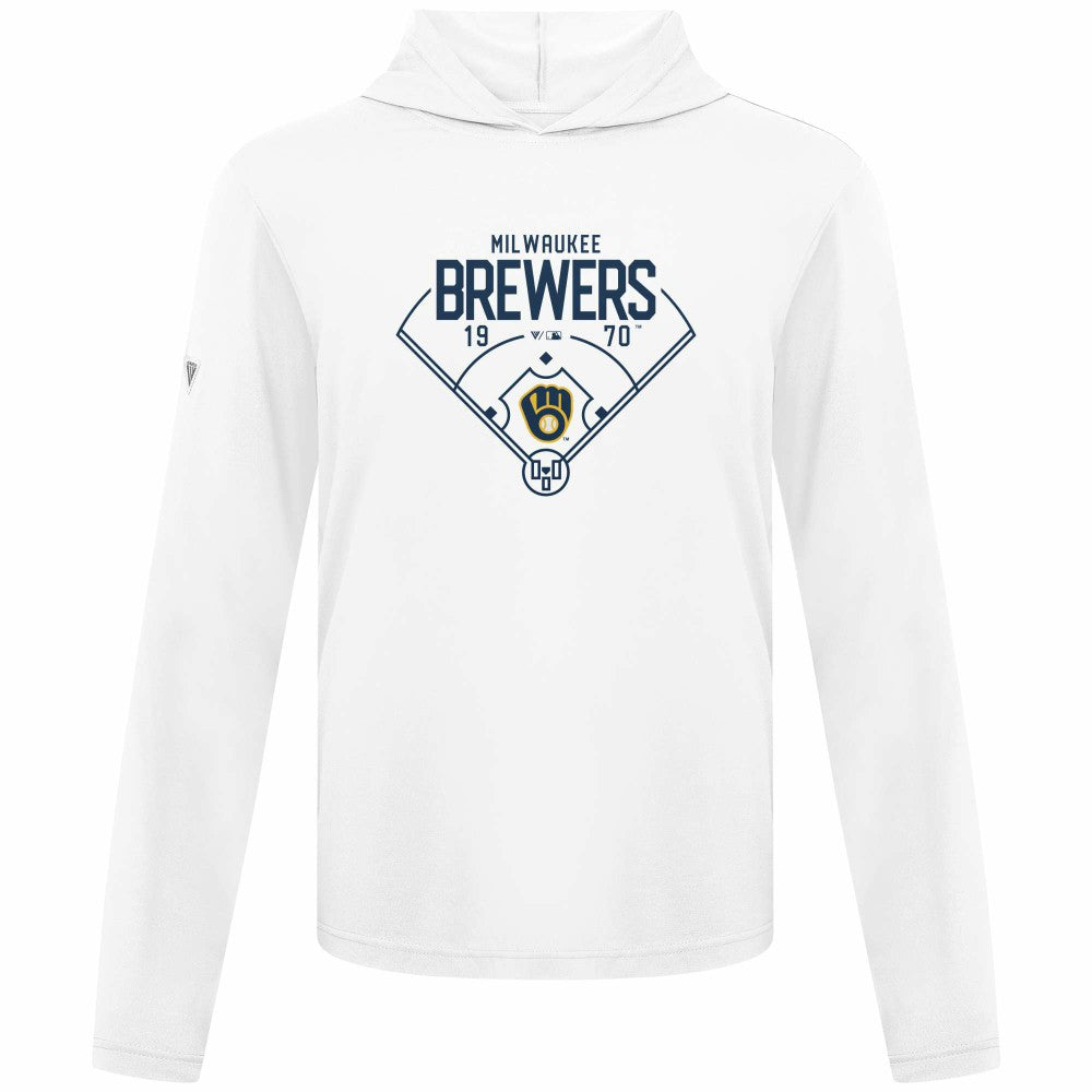 Milwaukee Brewers Levelwear Anthem Home Field Pullover Hoodie White