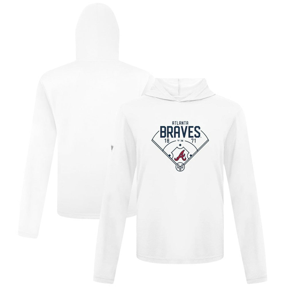 Atlanta Braves Levelwear Anthem Home Field Pullover Hoodie White