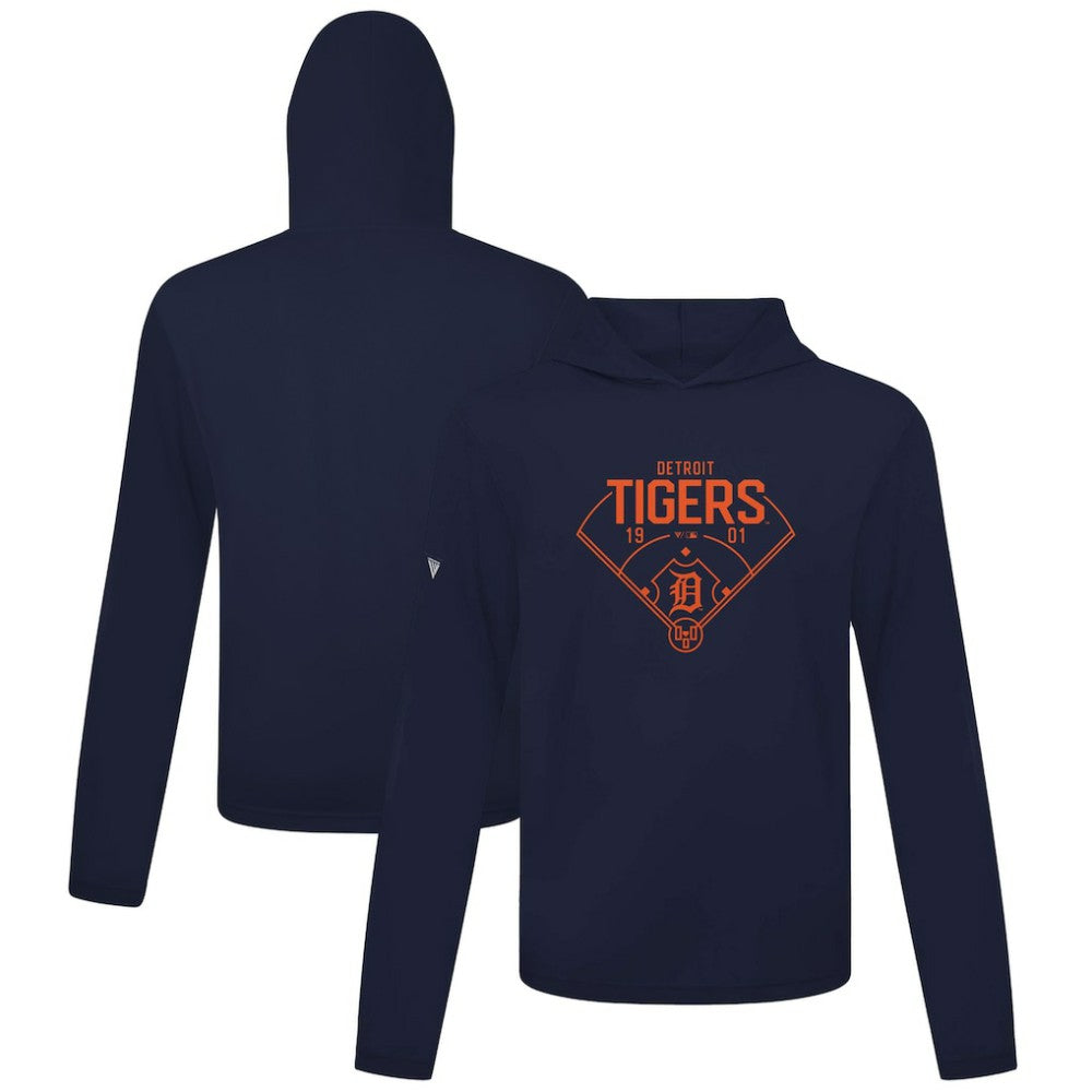 Detroit Tigers Levelwear Anthem Home Field Pullover Hoodie Navy