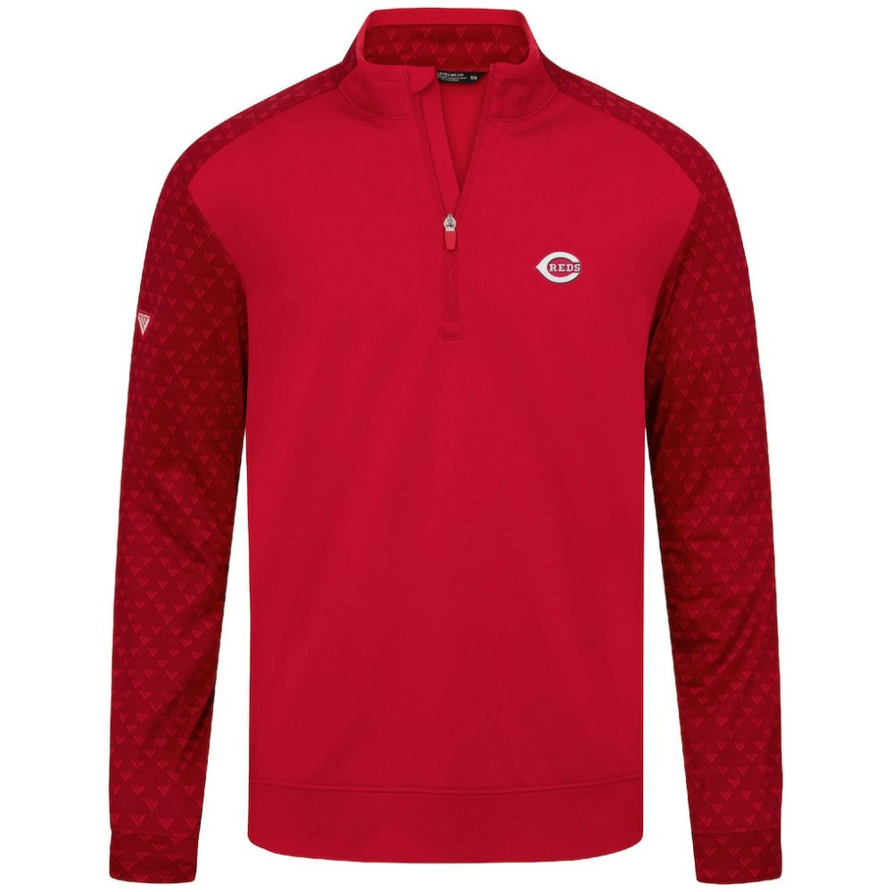 Cincinnati Reds Levelwear Aztec Insignia 2.0 Quarter-Zip Pullover Top Red
