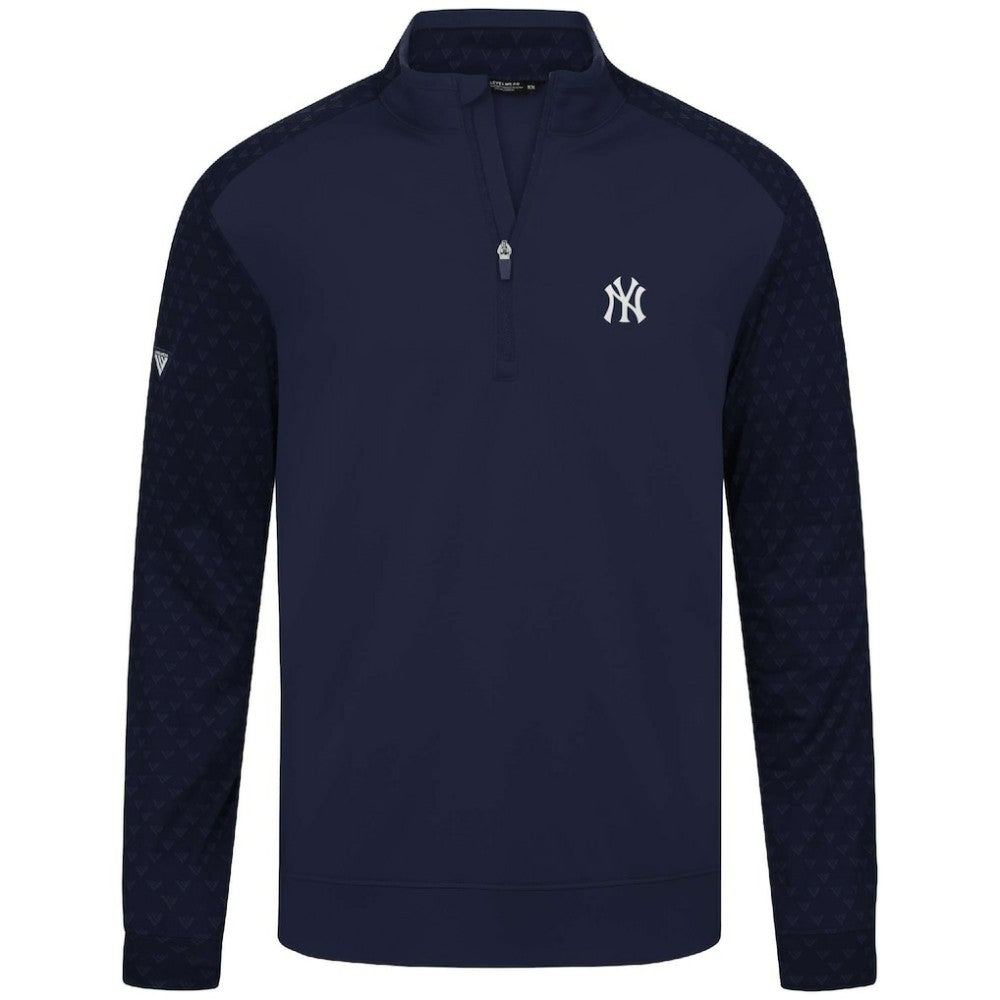New York Yankees Levelwear Aztec Insignia 2.0 Quarter-Zip Pullover Top Navy