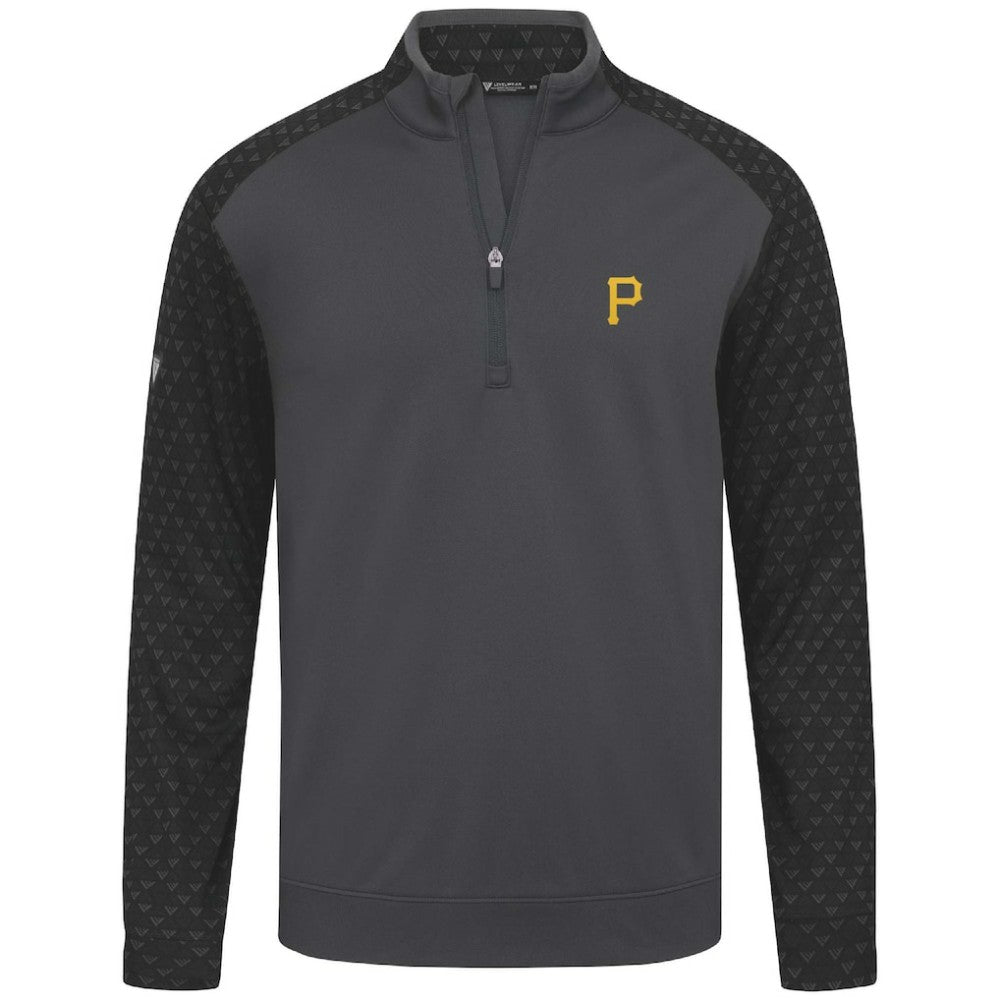 Pittsburgh Pirates Levelwear Aztec Insignia 2.0 Quarter-Zip Pullover Top Charcoal