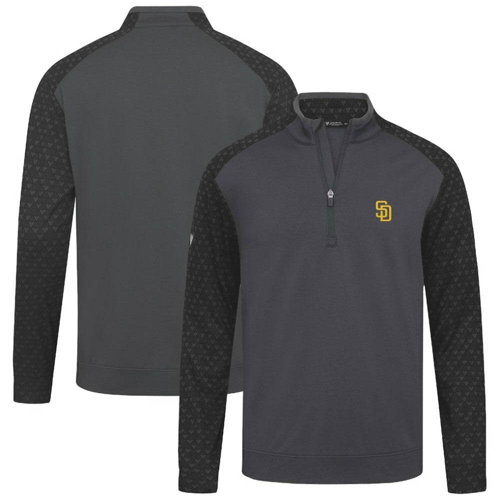 San Diego Padres Levelwear Aztec Insignia 2.0 Quarter-Zip Pullover Top Charcoal