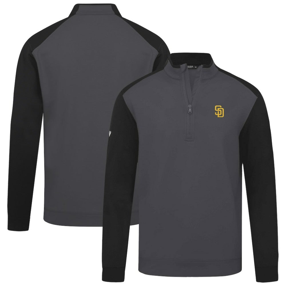 San Diego Padres Levelwear Insignia 2.0 Quarter-Zip Pullover Top Charcoal