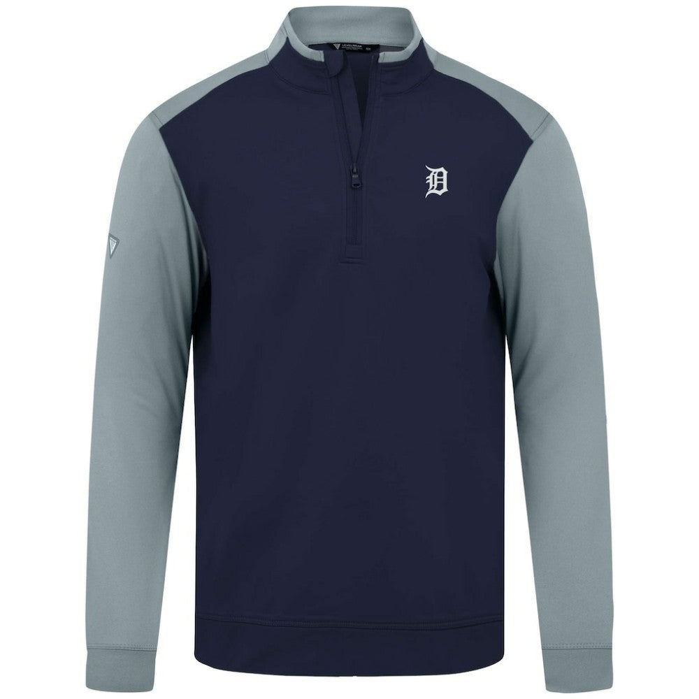 Detroit Tigers Levelwear Insignia 2.0 Quarter-Zip Pullover Top Navy
