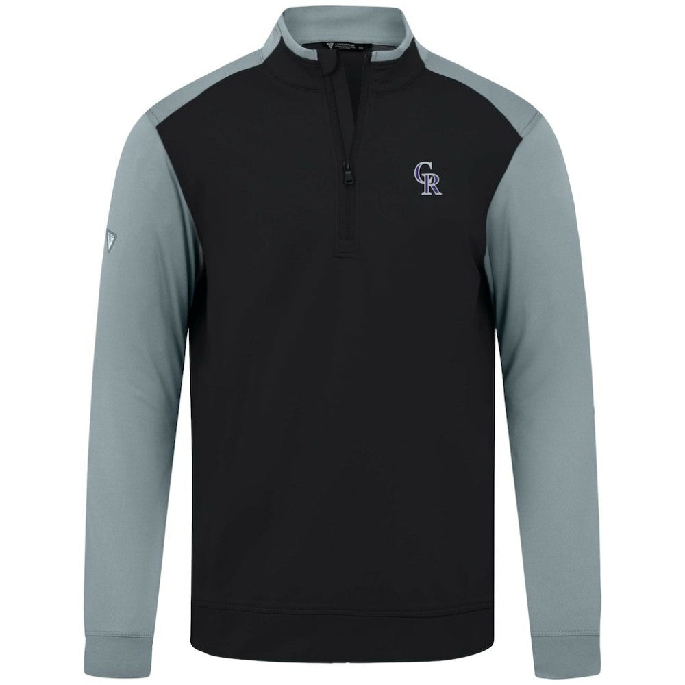 Colorado Rockies Levelwear Insignia 2.0 Quarter-Zip Pullover Top Black
