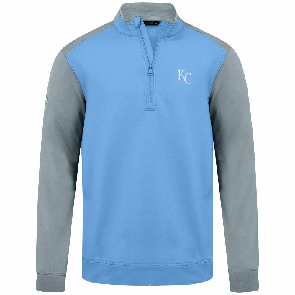 Kansas City Royals Levelwear Insignia 2.0 Quarter-Zip Pullover Top Light Blue
