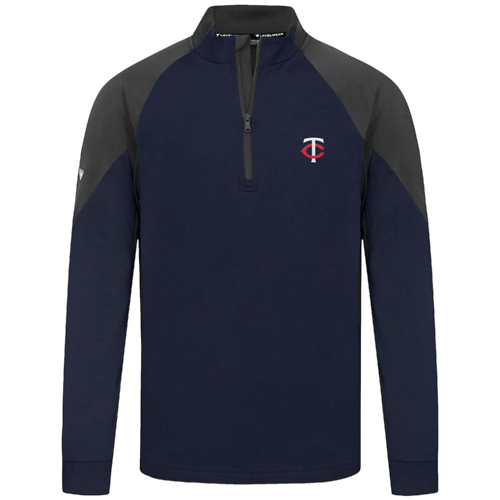 Minnesota Twins Levelwear Cadet Insignia 2.0 Raglan Quarter-Zip Jacket Navy