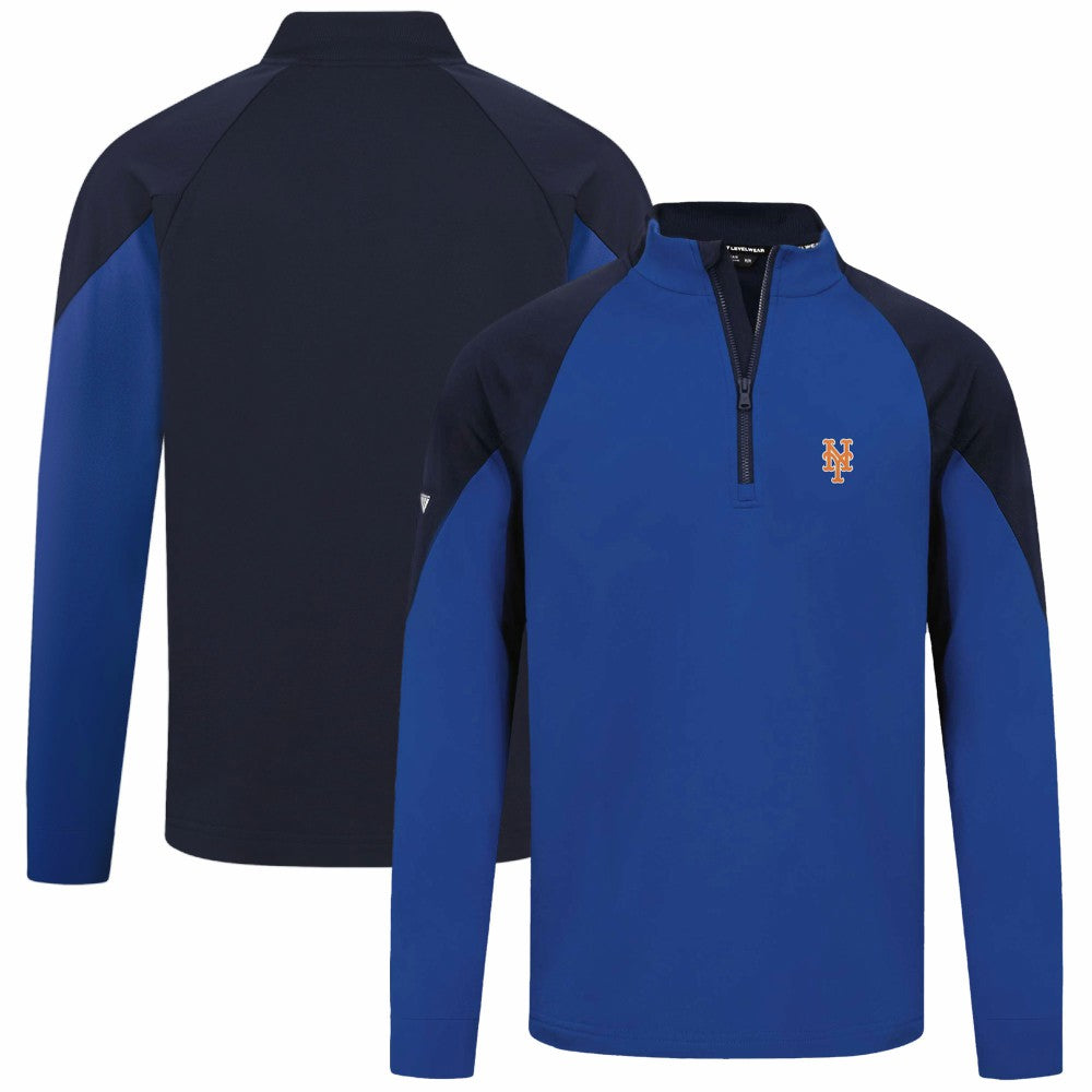 New York Mets Levelwear Cadet Insignia 2.0 Raglan Quarter-Zip Jacket Royal