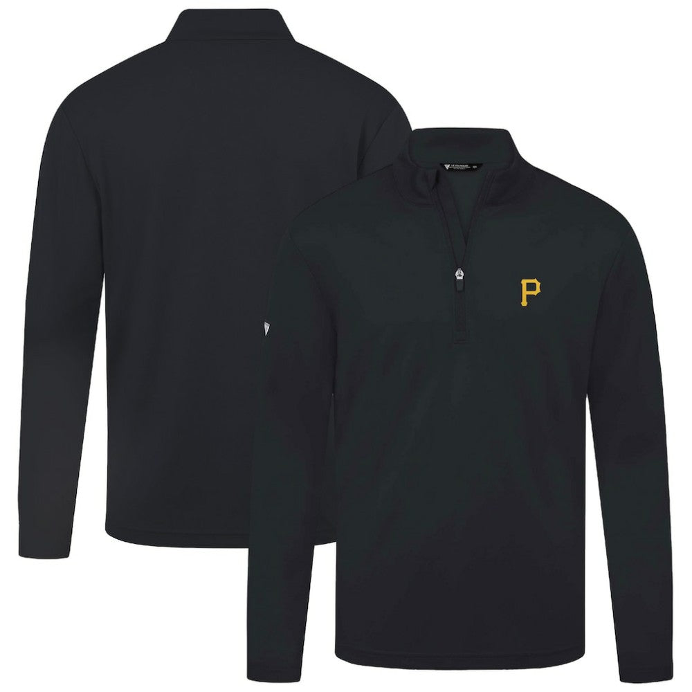 Pittsburgh Pirates Levelwear Heron Insignia 2.0 Quarter-Zip Jacket Black