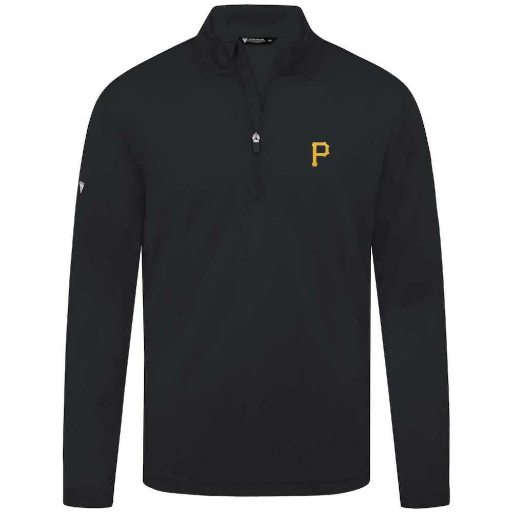 Pittsburgh Pirates Levelwear Heron Insignia 2.0 Quarter-Zip Jacket Black