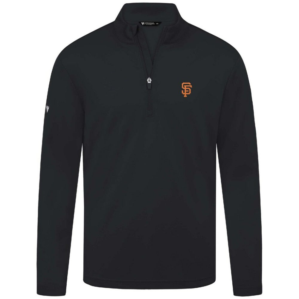 San Francisco Giants Levelwear Heron Insignia 2.0 Quarter-Zip Jacket Black