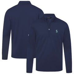 Seattle Mariners Levelwear Heron Insignia 2.0 Quarter-Zip Jacket Navy
