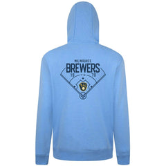 Milwaukee Brewers Levelwear Podium Primary Pullover Hoodie Light Blue