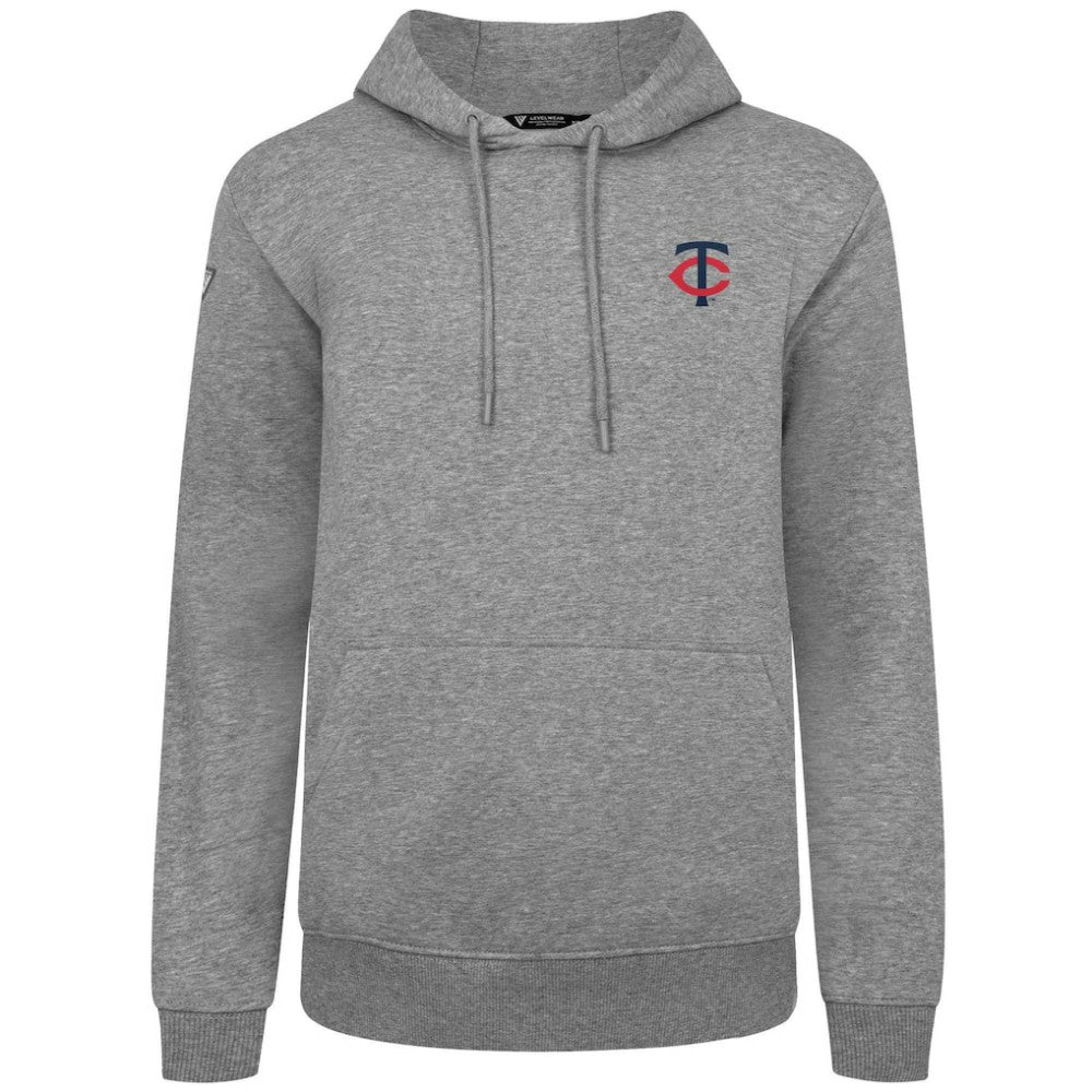 Minnesota Twins Levelwear Podium Primary Pullover Hoodie Gray