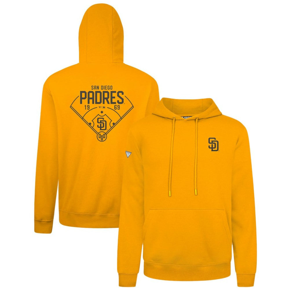 San Diego Padres Levelwear Podium Primary Pullover Hoodie Gold