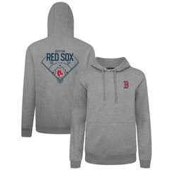 Boston Red Sox Levelwear Podium Primary Pullover Hoodie Gray