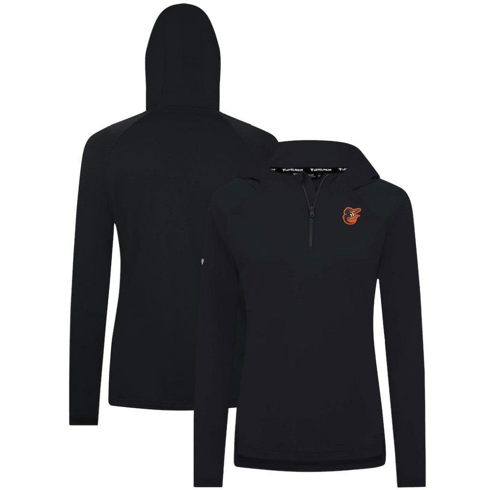 Baltimore Orioles Levelwear Women's Raven Insignia 2.0 Quarter-Zip Jacket Black