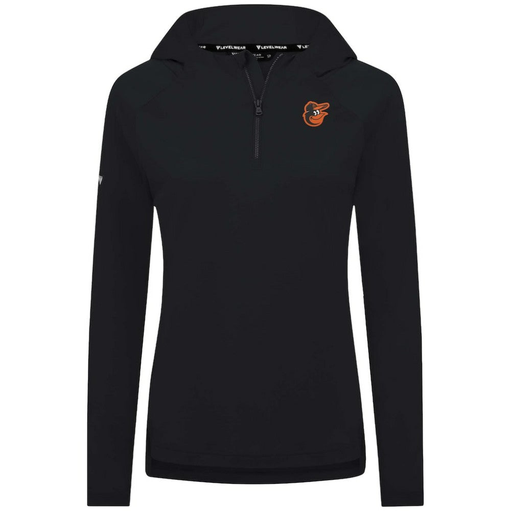 Baltimore Orioles Levelwear Women's Raven Insignia 2.0 Quarter-Zip Jacket Black