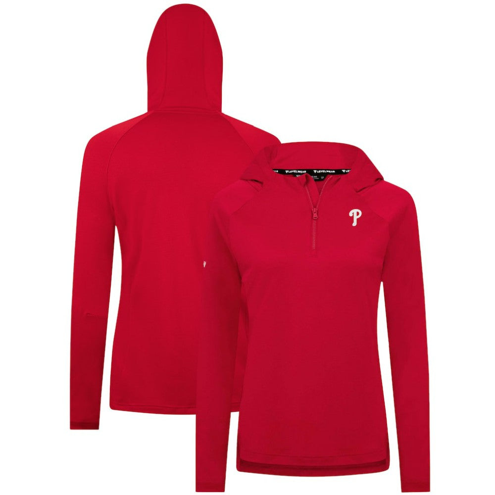 Philadelphia Phillies Levelwear Women's Raven Insignia 2.0 Quarter-Zip Jacket Red