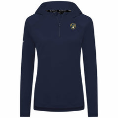 Milwaukee Brewers Levelwear Women's Raven Insignia 2.0 Quarter-Zip Jacket Navy