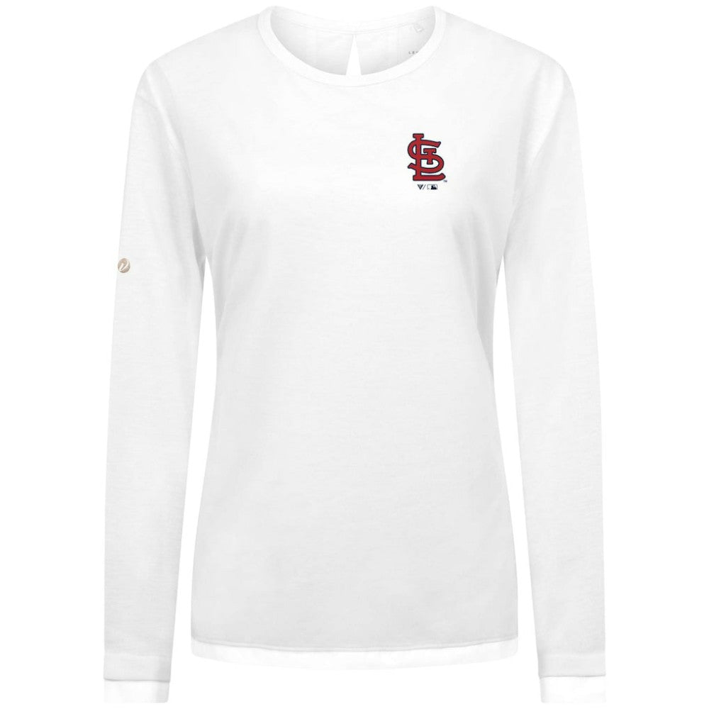 St. Louis Cardinals Levelwear Women's Sequoia Primary Logo Long Sleeve T-Shirt White