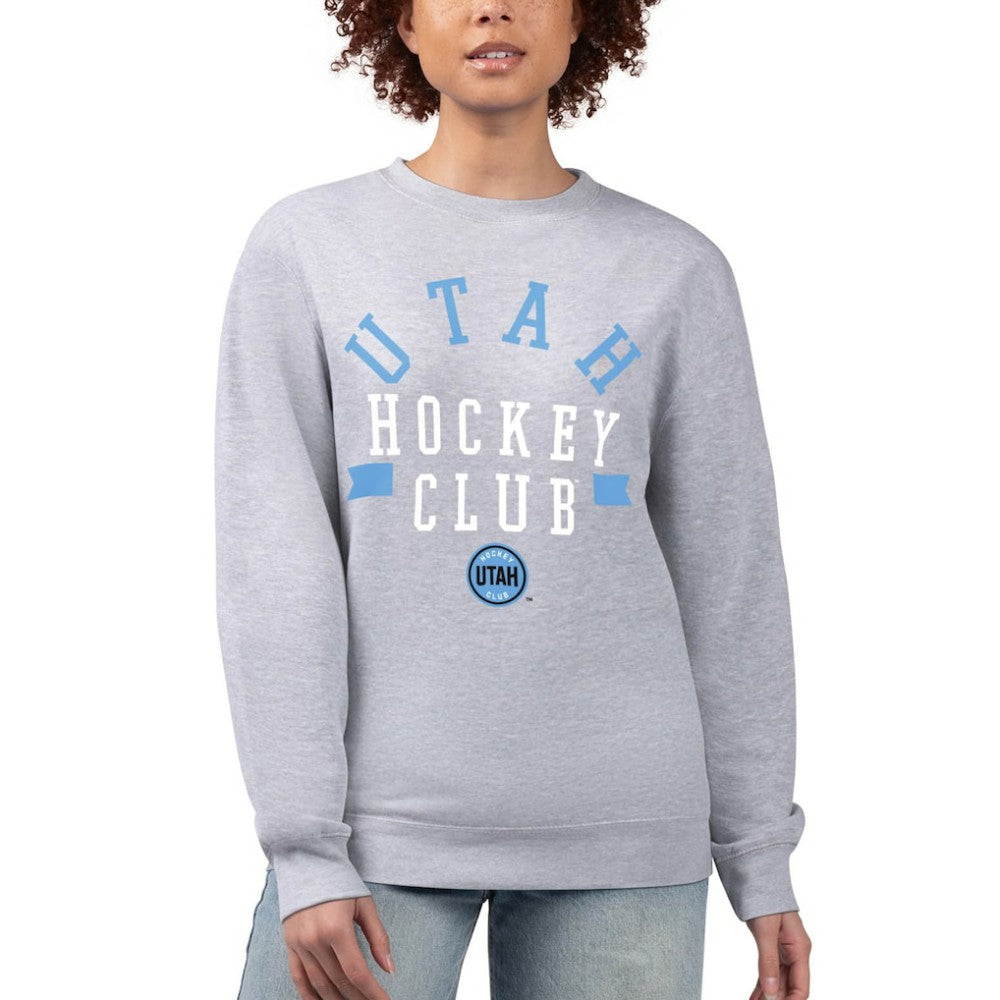 Utah Mammoth G-III 4Her by Carl Banks Women's Graphic Pullover Sweatshirt Heather Gray