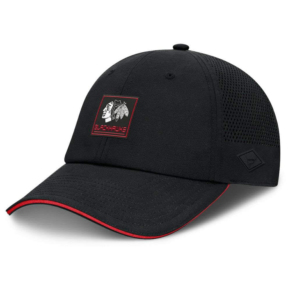 Chicago Blackhawks Fanatics Driver Adjustable Hat Black