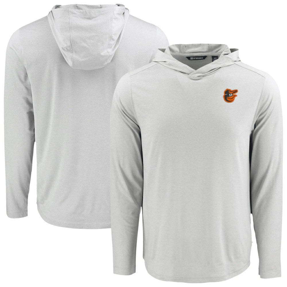 Baltimore Orioles Cutter & Buck Coastline Epic Comfort Recycled Eco Hoodie Long Sleeve T-Shirt Gray