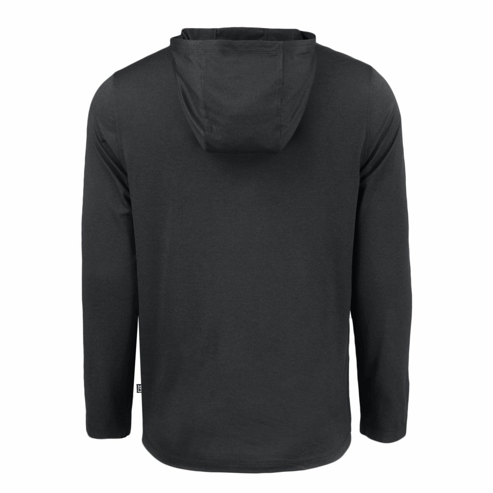 Cincinnati Reds Cutter & Buck Coastline Epic Comfort Recycled Eco Hoodie Long Sleeve T-Shirt Black