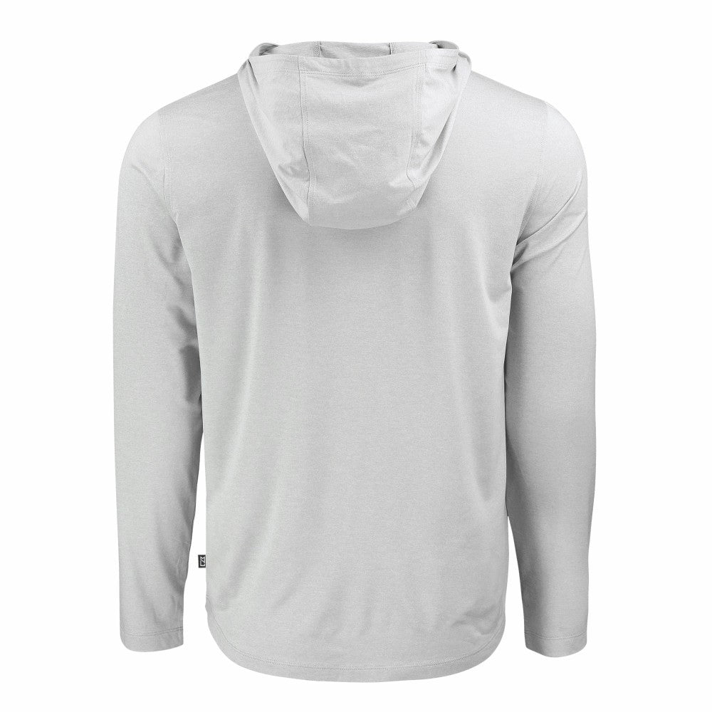 Cincinnati Reds Cutter & Buck Coastline Epic Comfort Recycled Eco Hoodie Long Sleeve T-Shirt Gray