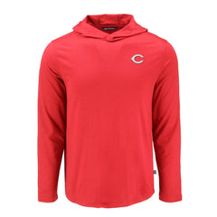 Cincinnati Reds Cutter & Buck Coastline Epic Comfort Recycled Eco Hoodie Long Sleeve T-Shirt Red