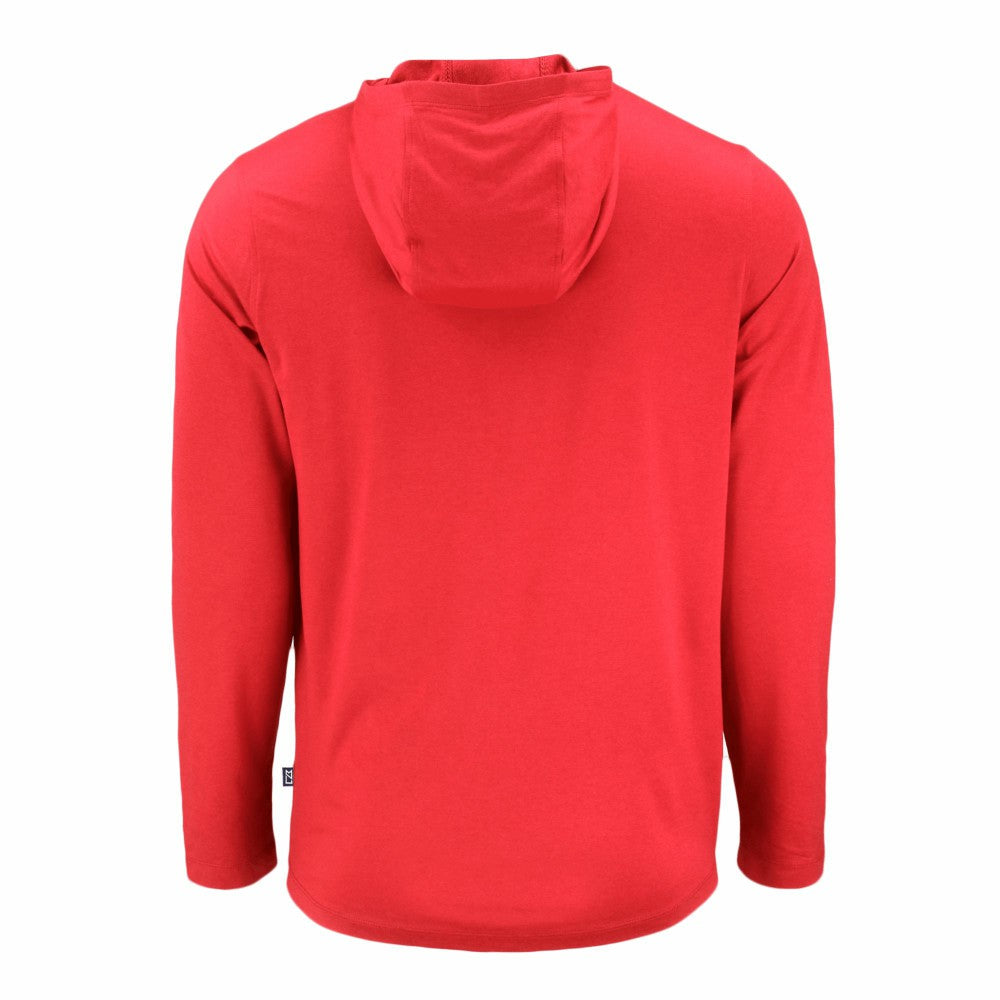 Cincinnati Reds Cutter & Buck Coastline Epic Comfort Recycled Eco Hoodie Long Sleeve T-Shirt Red