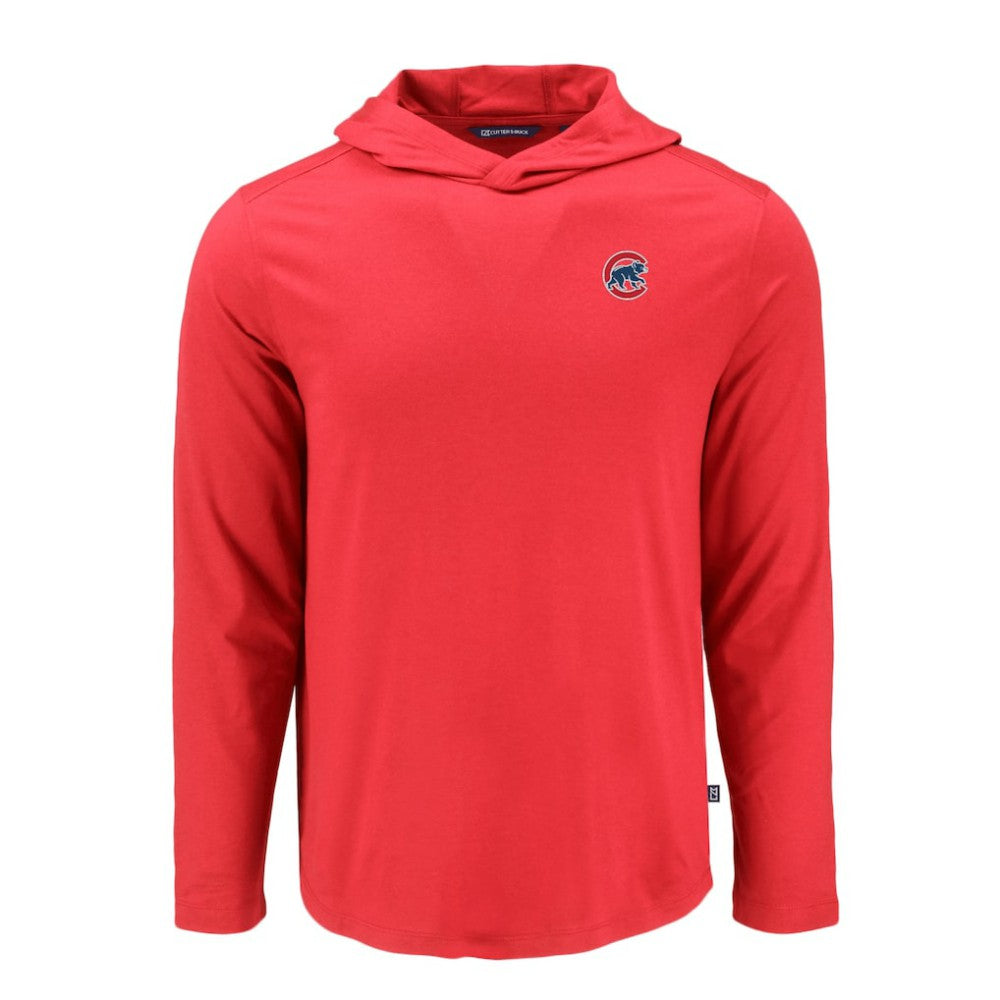 Chicago Cubs Cutter & Buck Coastline Epic Comfort Recycled Eco Hoodie Long Sleeve T-Shirt Red
