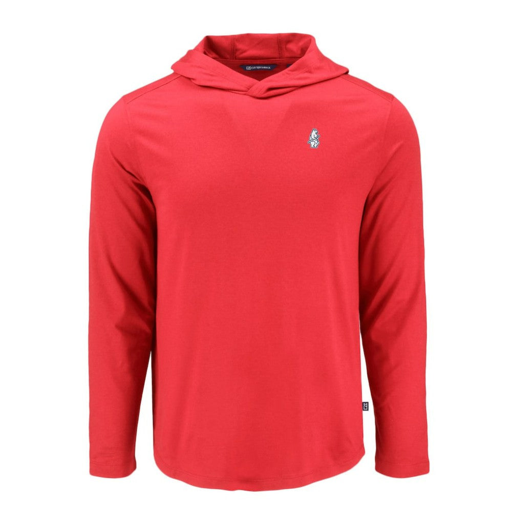 Chicago Cubs Cutter & Buck Coastline Epic Comfort Recycled Eco Hoodie Long Sleeve T-Shirt Red