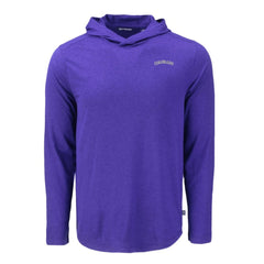 Colorado Rockies Cutter & Buck Coastline Epic Comfort Recycled Eco Hoodie Long Sleeve T-Shirt Purple