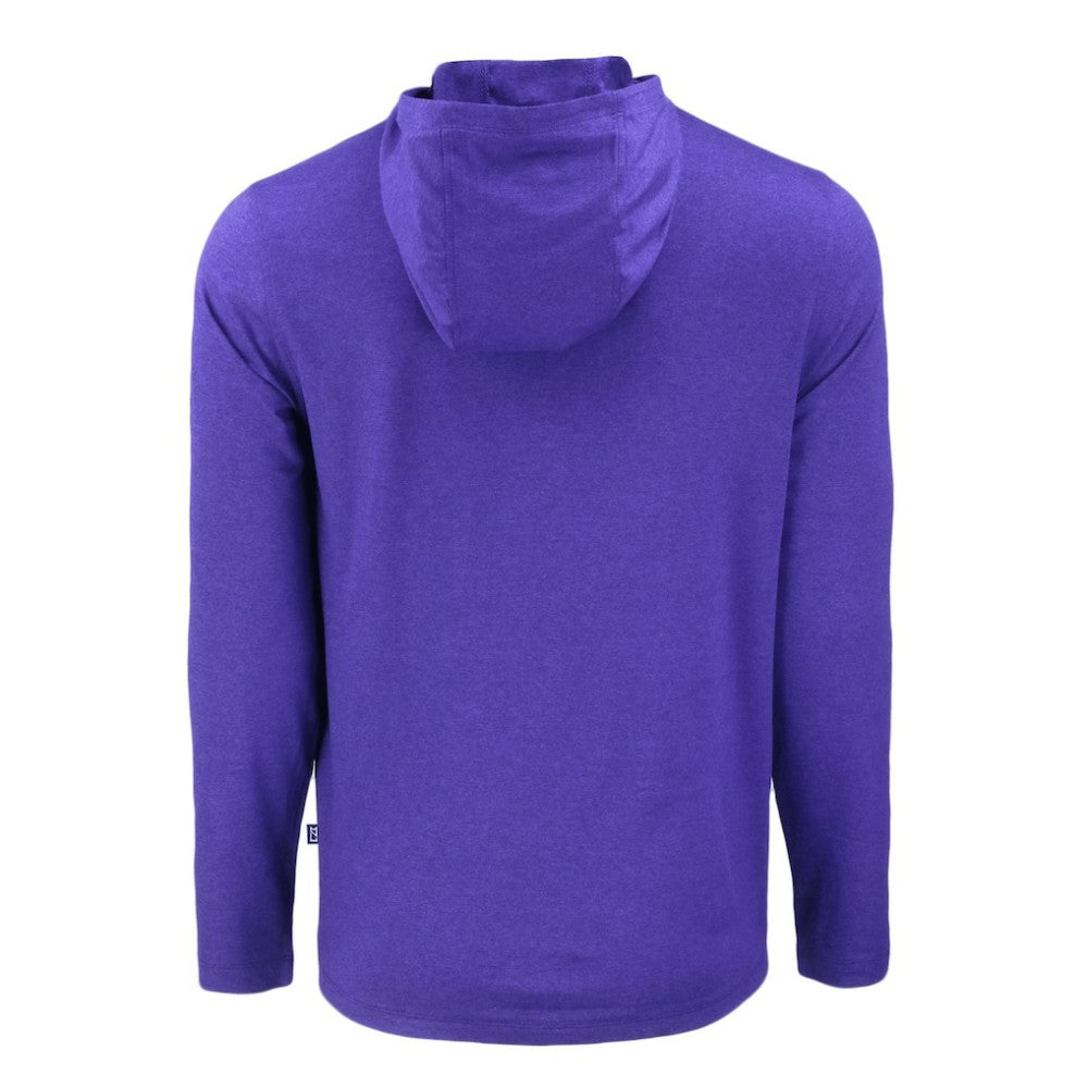 Colorado Rockies Cutter & Buck Coastline Epic Comfort Recycled Eco Hoodie Long Sleeve T-Shirt Purple