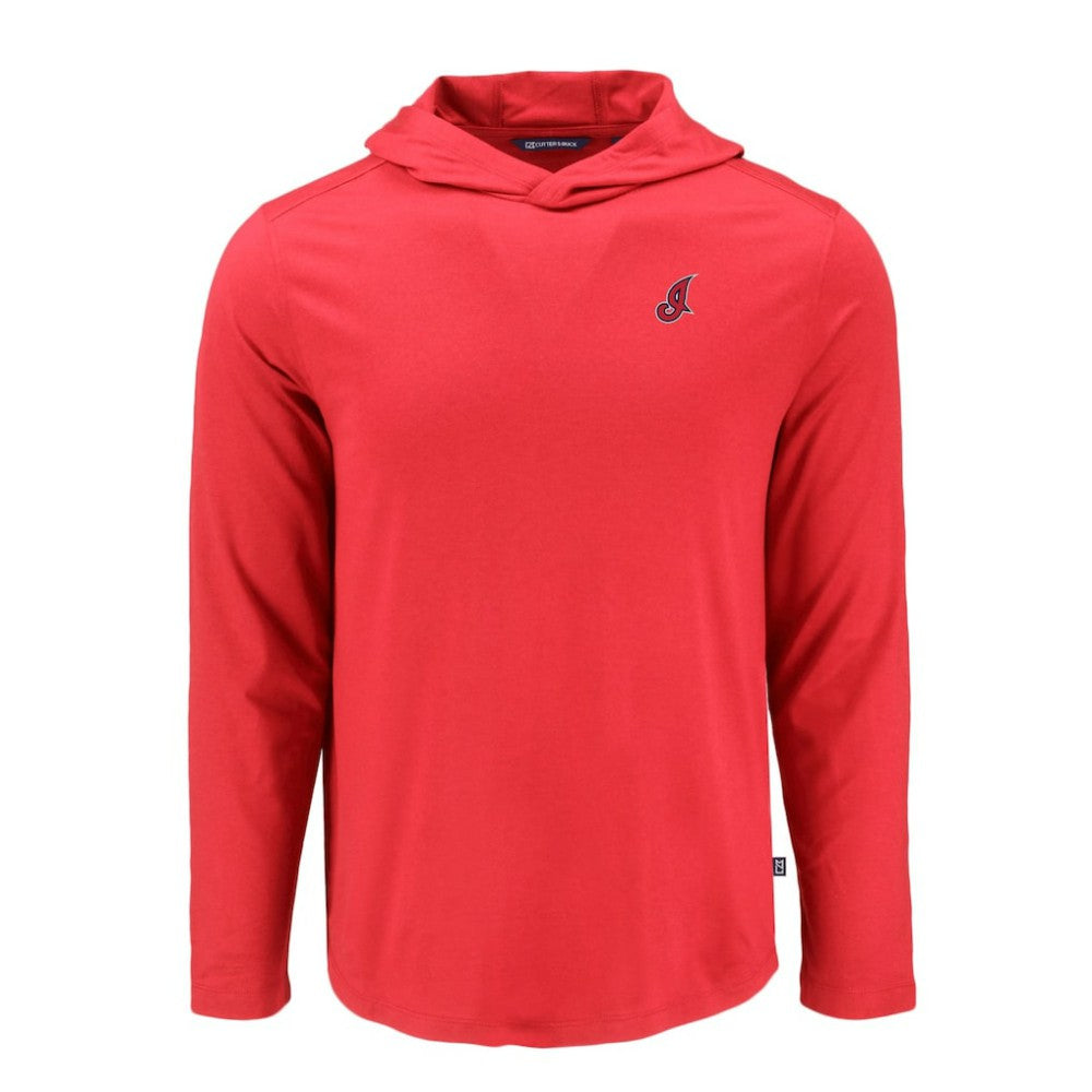 Cleveland Guardians Cutter & Buck Coastline Epic Comfort Recycled Eco Hoodie Long Sleeve T-Shirt Red