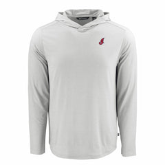Cleveland Guardians Cutter & Buck Coastline Epic Comfort Recycled Eco Hoodie Long Sleeve T-Shirt Gray