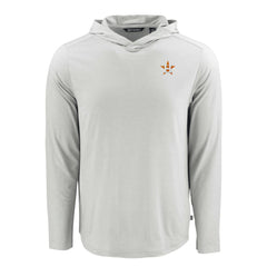 Houston Astros Cutter & Buck Coastline Epic Comfort Recycled Eco Hoodie Long Sleeve T-Shirt Gray