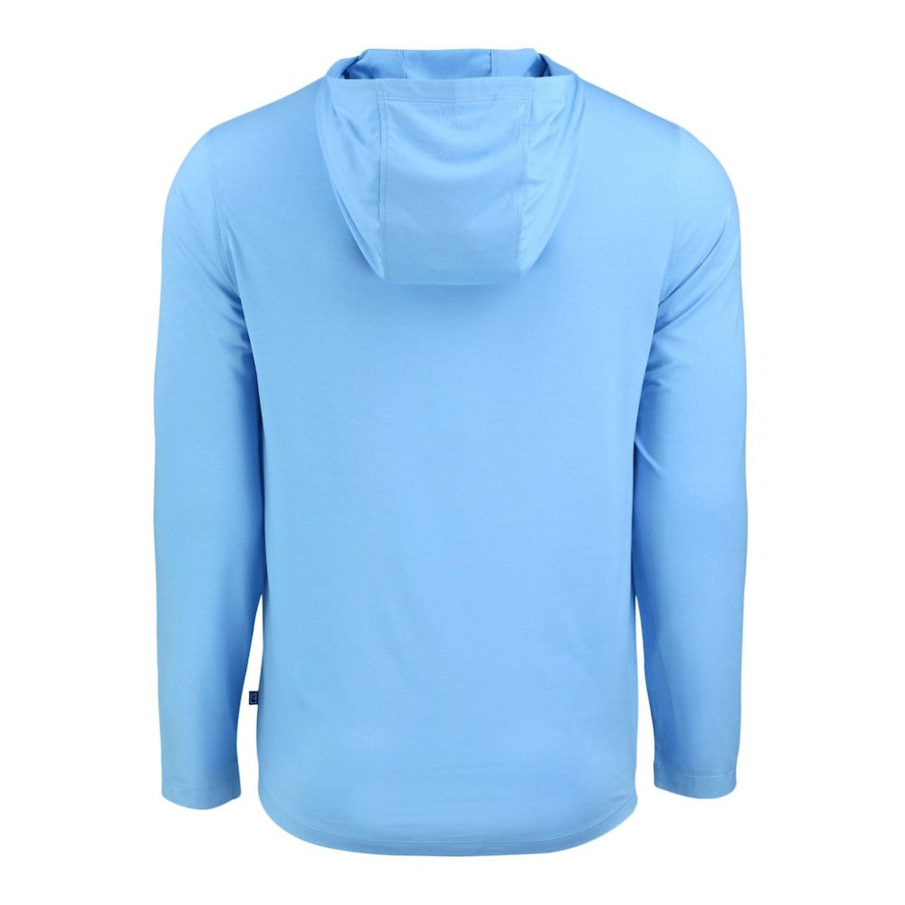 Atlanta Braves Cutter & Buck Coastline Epic Comfort Recycled Eco Hoodie Long Sleeve T-Shirt Powder Blue