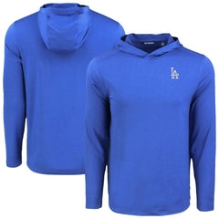 Los Angeles Dodgers Cutter & Buck Coastline Epic Comfort Recycled Eco Hoodie Long Sleeve T-Shirt Royal
