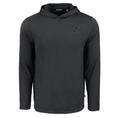Miami Marlins Cutter & Buck Coastline Epic Comfort Recycled Eco Hoodie Long Sleeve T-Shirt Black